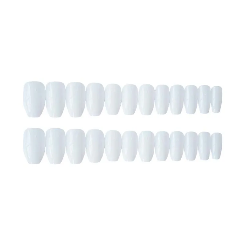 Summer Women Wearable Solid Color Nail-finished Stickers Ins Style Manicure Tools Full Coner Long Square Head Fake Nail Patches