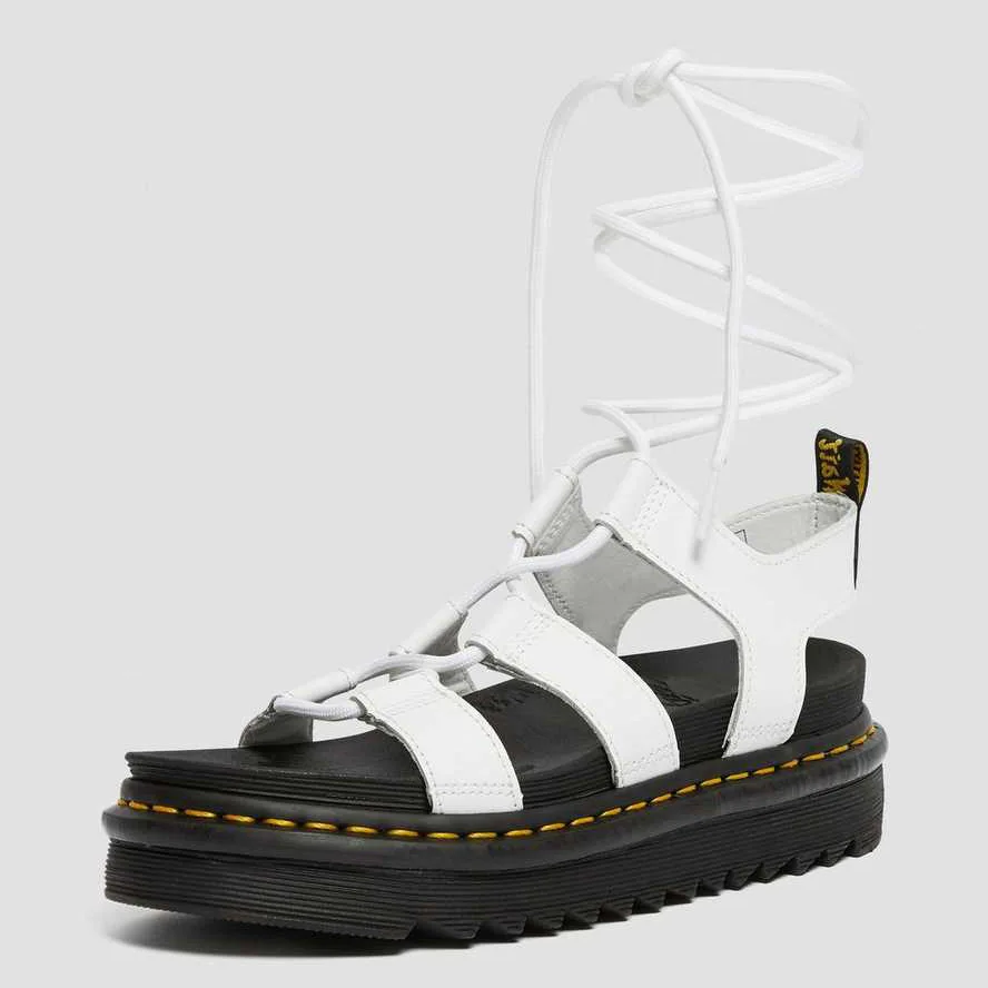 

Женские босоножки Martin на шнуровке, повседневные модные сандалии из искусственной кожи, на толстой подошве, Пляжная удобная обувь на лето