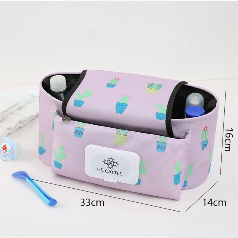 

Diaper Bag Cartoon Stroller Organizer Mummy Diaper Bag Hook Stroller Waterproof Large Capacity Stroller Accessories Travel