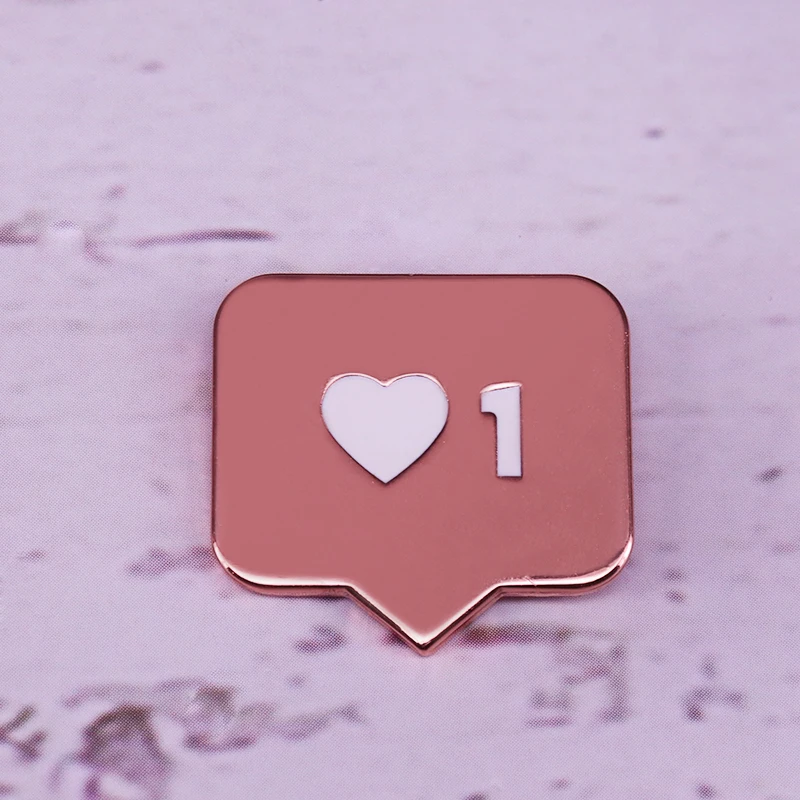 Социальные сети такие как кнопка сердце эмаль отворот|Броши| |