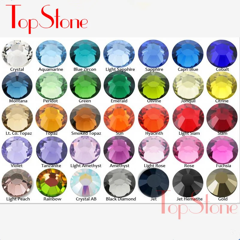 AAAAA высокое качество SS3 ~ SS30 сапфировый синий цвет Горячая фиксация камень Flatback