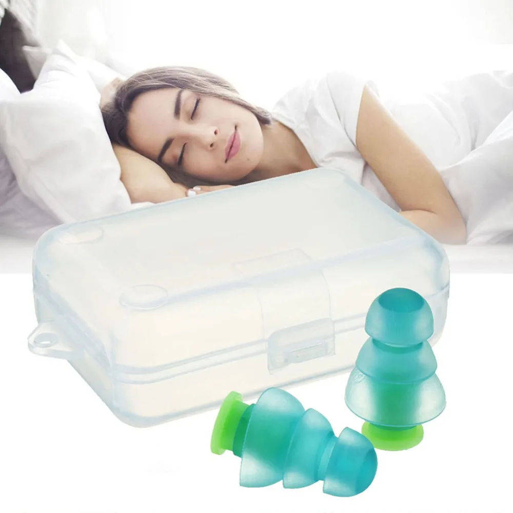 

1 Pair Soft Silicone Sleeping Ear Plugs Noise Reduction Ear Earplugs Anti Noise Snoring Sleeping Plug For Travel Noise Reduction