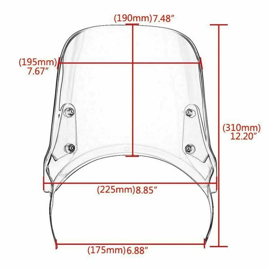 Мотоцикл прозрачный/черный фара обтекатель лобовое стекло ветровое для Royal Enfield