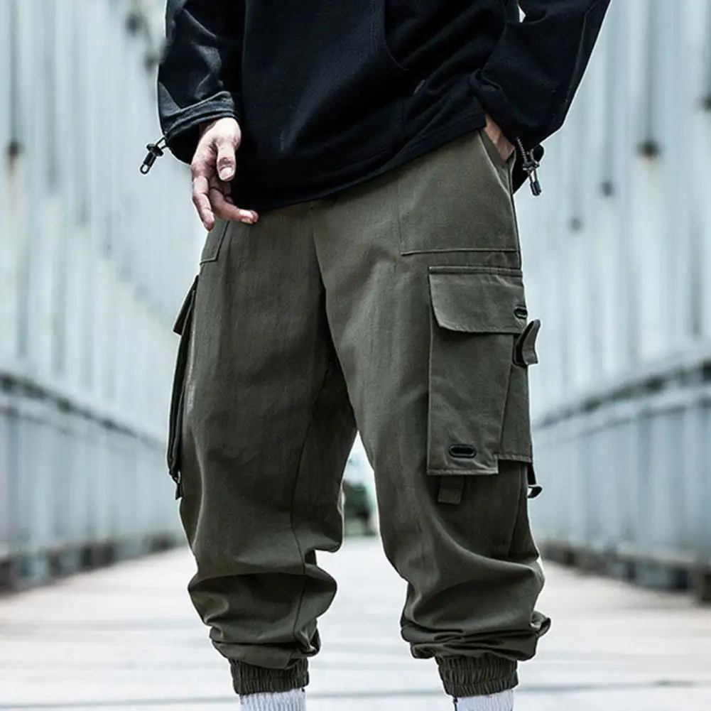 

Black Cargo Pants Men Hip Hop 2021 Pants Mens Autumn Harem Pant Streetwear Harajuku Jogger Sweatpant Cotton Trousers Male Pants