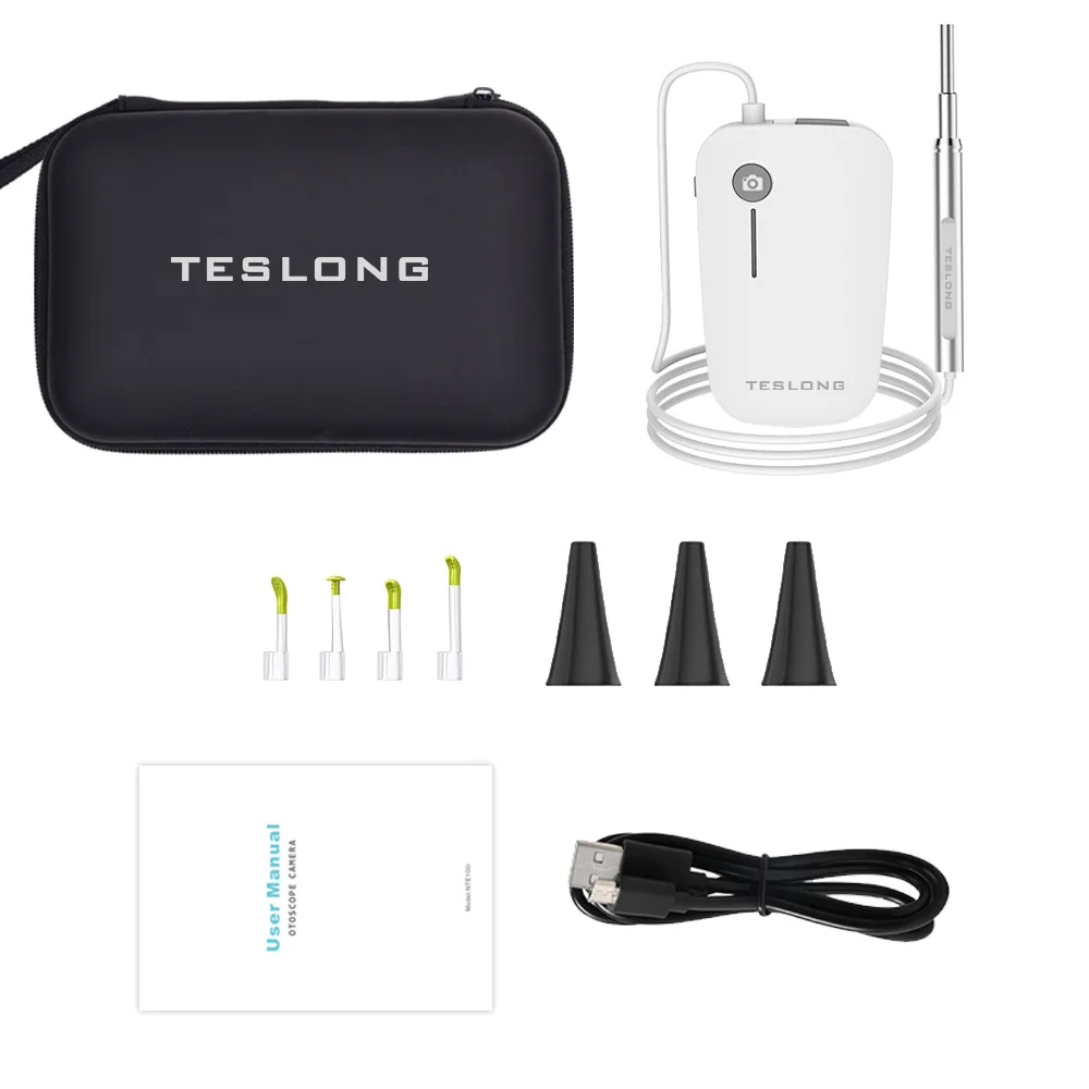 

Teslong WiFi Otoscope for iPhone & Android, Ear Camera and Wax Removal Tool, 3.9mm HD Ear Cleaning Camera with Ear Pick