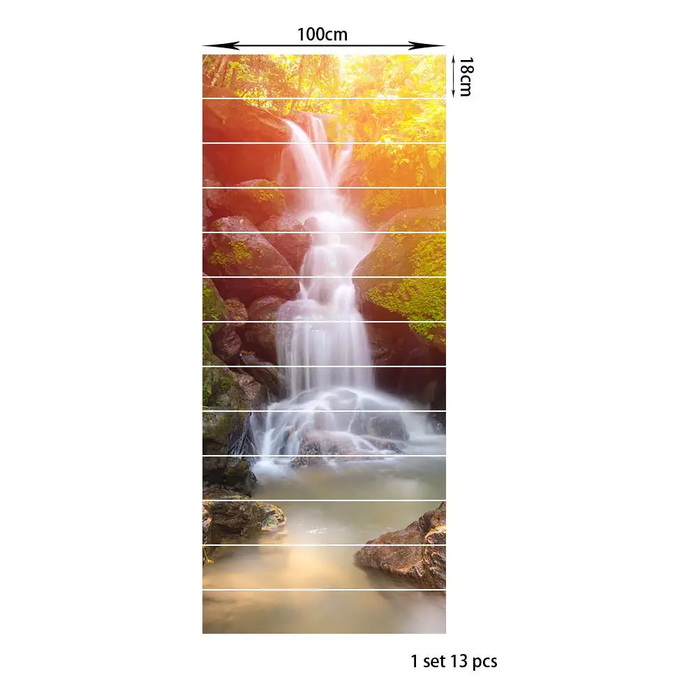 13 шт./компл. наклейки на лестницы солнечный свет водопад художественные фрески