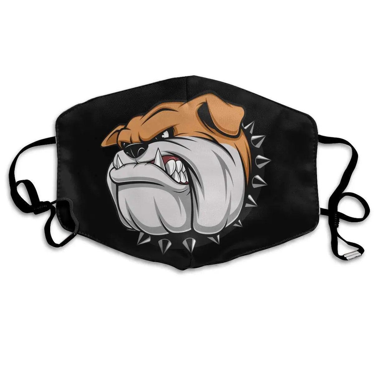 

Funny Cartoon Bulldog Washable Reusable Mask, Cotton Anti Dust Half Face Mouth Mask For Kids Teens Men Women With Adjustable