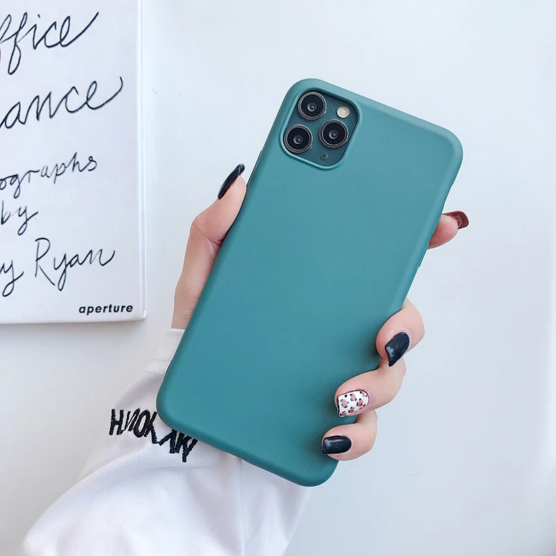 Роскошный ТПУ цветной чехол для телефона для iPhone 11 Pro 8 Plus 7 6 6S X XS Max XR противоударный матовый Мягкий силиконовый чехол-накладка