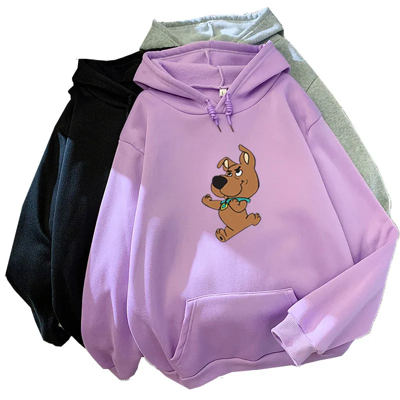 2021 Oversize Cute Dog Print Sweatshirt Kawaii Hoodies Women Top Clothes Hoody Female Itself Winter Women Full Sleeve Hoodies