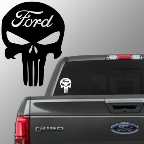 

Для x2 Ford Text Skull Vinyl Body наклейка на оконное стекло Racing GT