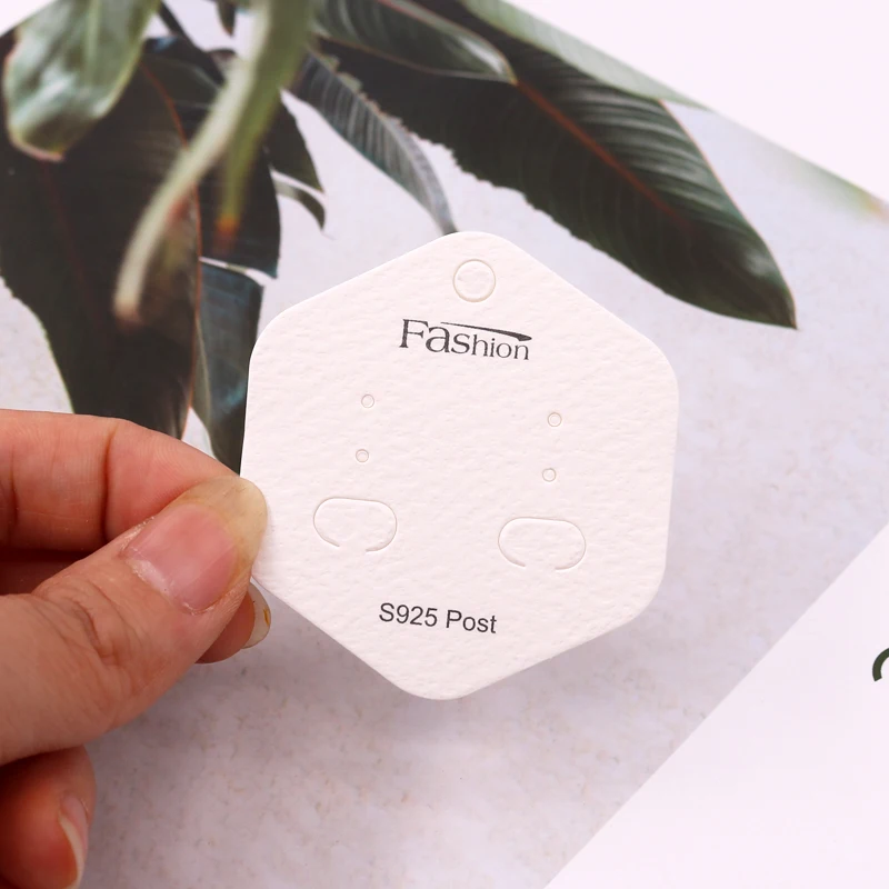 Новый дизайн 5*5 5 см 100 шт./лот шестиугольная бумажная карта для ювелирных изделий