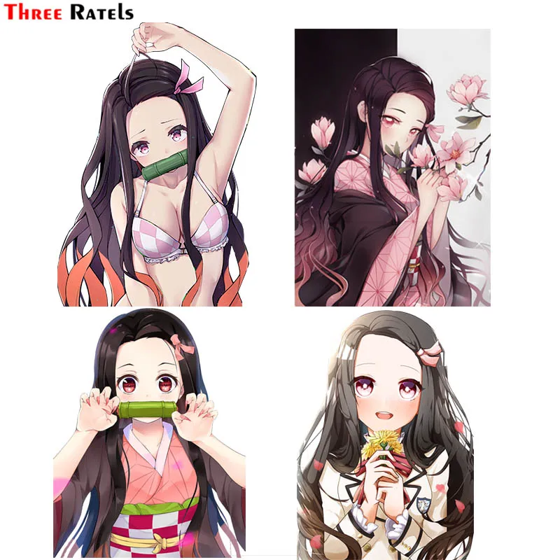 Наклейка Three Ratels F6 Kamado Nezuko Kimetsu No Yaiba s для Passat B5 автомобильная наклейка украшение