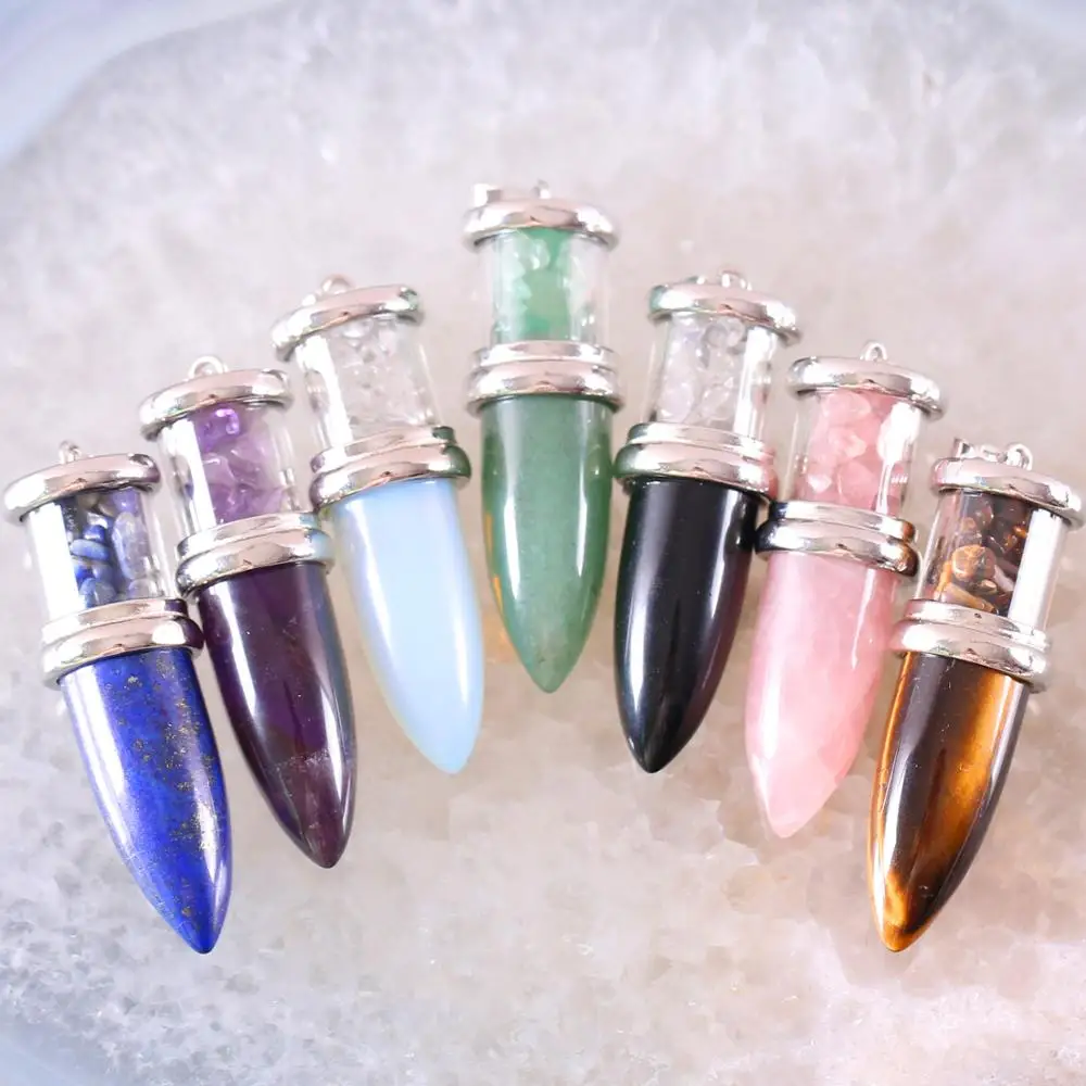 Бутылка желаний конус рейки маятник натуральный Лапис оникс авантюрин опал