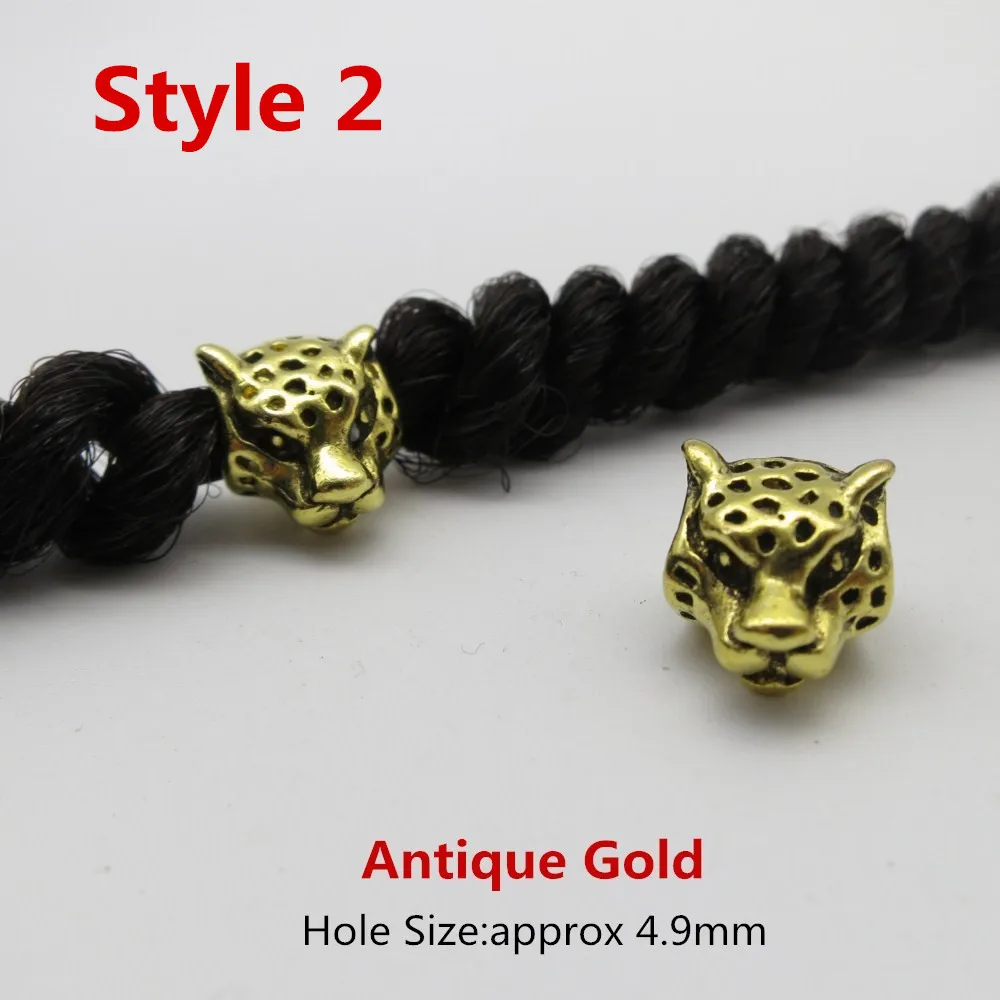 5 звёзд античное серебро/античная золотая оплетка для волос страшные бусины