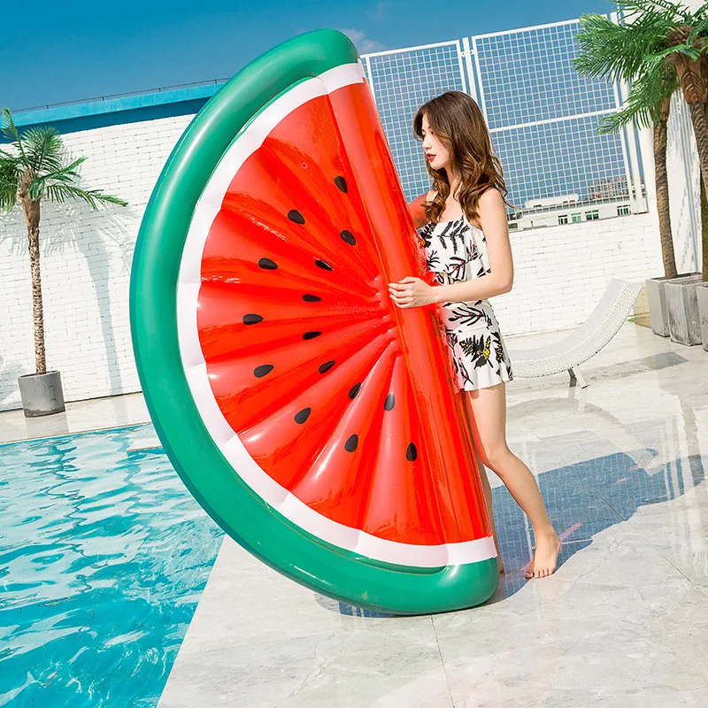 Rooxin Giant Pool Float Swimming Ring Pineapple Watermelon Inflatable Mattress Floating Row Circle Beach Party | Спорт и развлечения