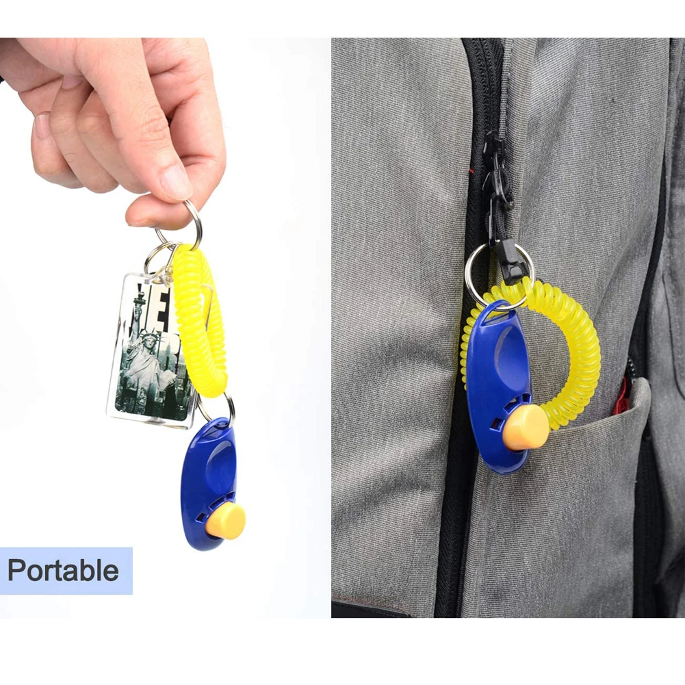 Портативный тренировочный кликер с ремешком на запястье товары для собак