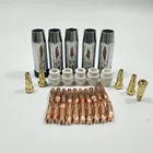 Сварофонарь фонарь 24KD, сменные насадки 35 шт., 0,8 мм, 1,0 мм, 1,2 мм, держатель газового сопла, газовый диффузор для сварочного аппарата MIG MAG