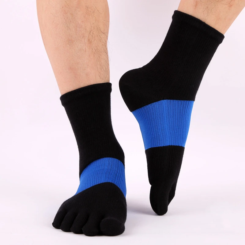 

Японское качество мужские сплайсинга сплошной Цвет носки с отдельными пятью пальцами ног хлопковые дышащие поглощения пота носки мужской ...