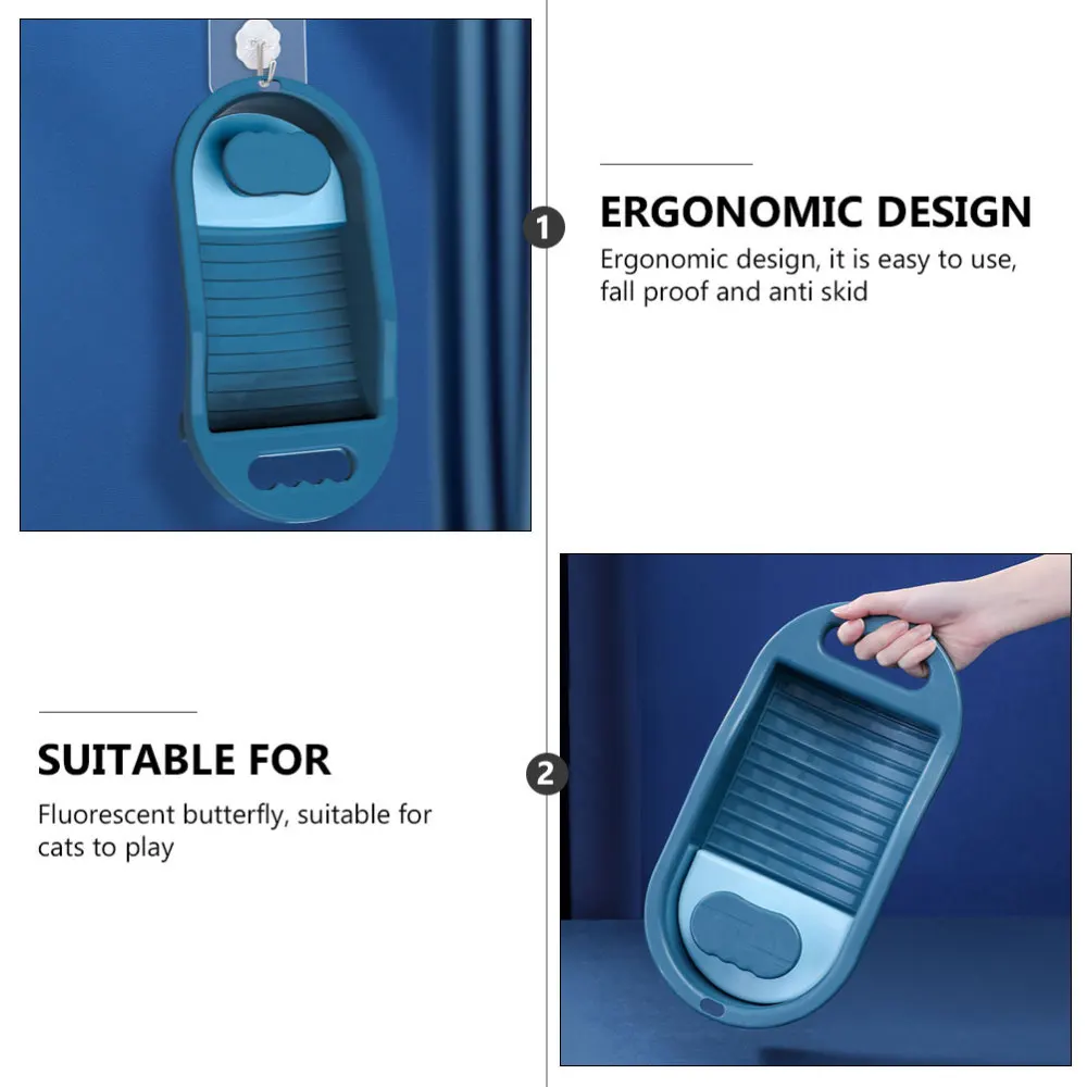 

1Pc Home Underwear Washboard Clothes Washing Board Chic Scrubbing Board Blue