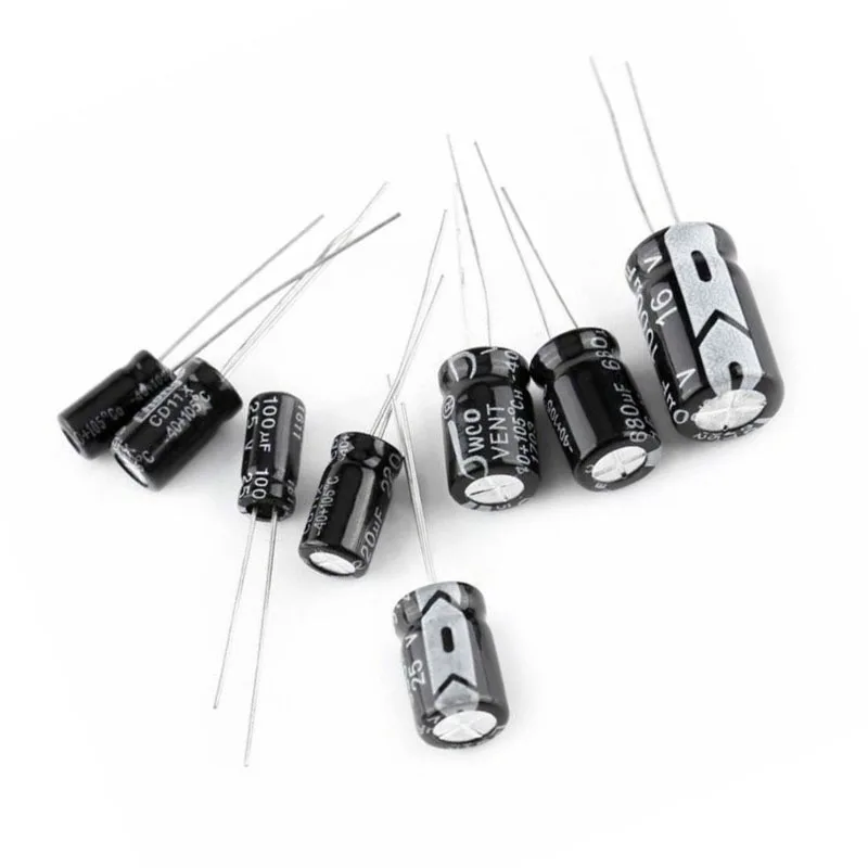 500 шт. Алюминий комплект конденсаторов низкочастотный Diy ассорти электронные 0 1