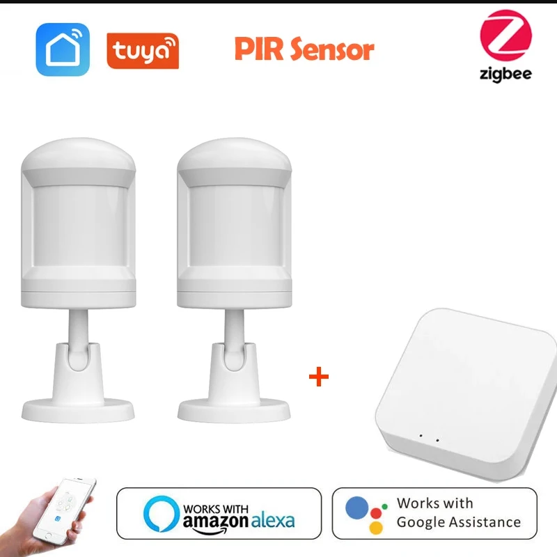 

Tuya Zigbee Motion PIR Sensor Detector Movement Sensor Body Sensor Smart Life APP Wireless Home Security System With Gateway Hub
