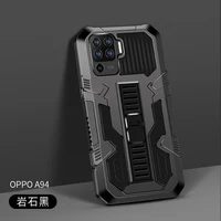 shockproof armor phone case for oppo a94 4g reno 5 lite f19 pro kickstand holder soft tpu bumper hard pc protective back cover