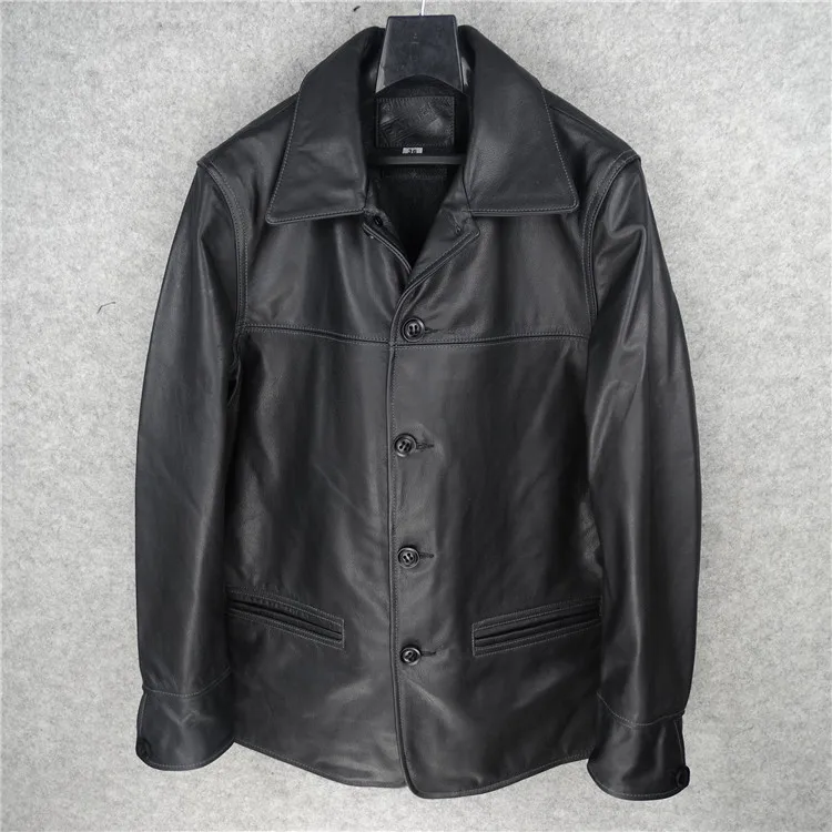 

classic shipping. Free brakeman horseskin leather coat,mens 100% genuine leather Jackets,Amelioration leather jacket.