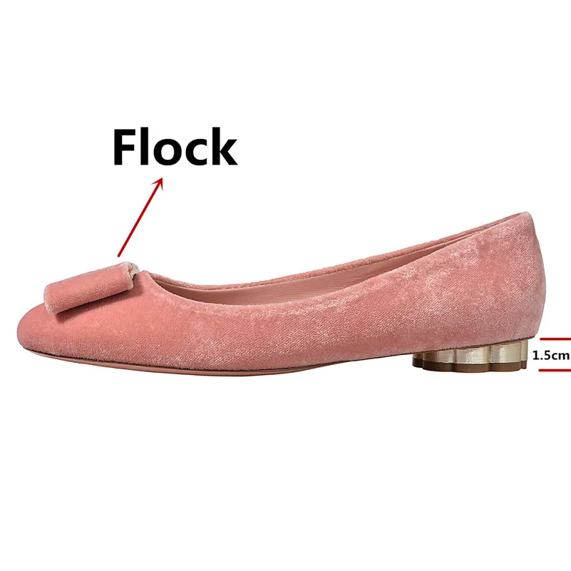 FEDONAS/Винтажные женские туфли-лодочки из флока с круглым носком на низком каблуке