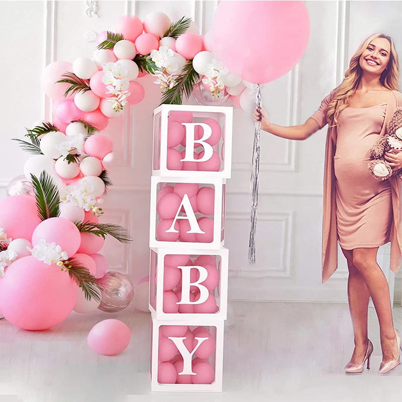 Прозрачная упаковочная коробка с буквами алфавита для детского праздника