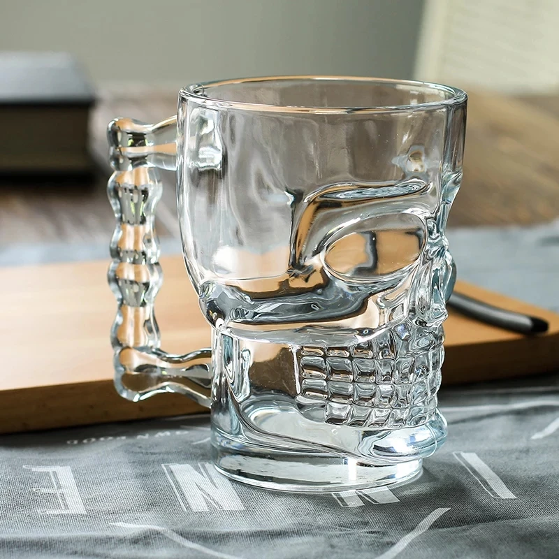 Креативная чашка с черепом лицом призрака голова черепа 500 мл большая пивная