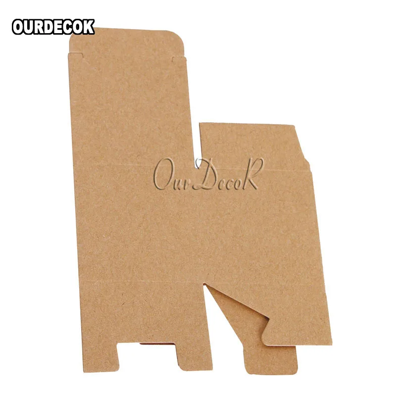 50 миниатюрных квадратных коробок для конфет из крафт-бумаги свадебные