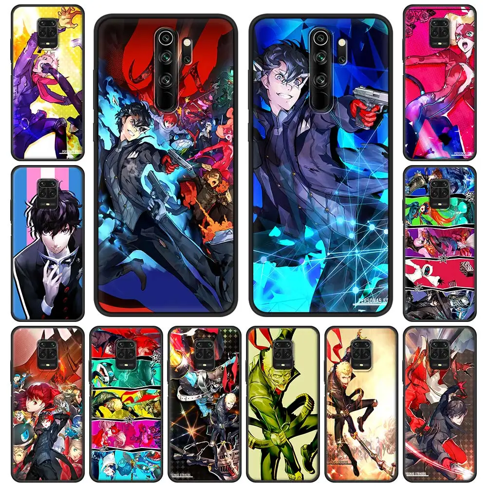 

Persona 5 P5 Game Phone Case For Xiaomi Redmi Note 9S 9 8 10 11 Pro 7 8T 9C 9A 8A K40 4G Luxury Silicone Black Cover Couqe Capa