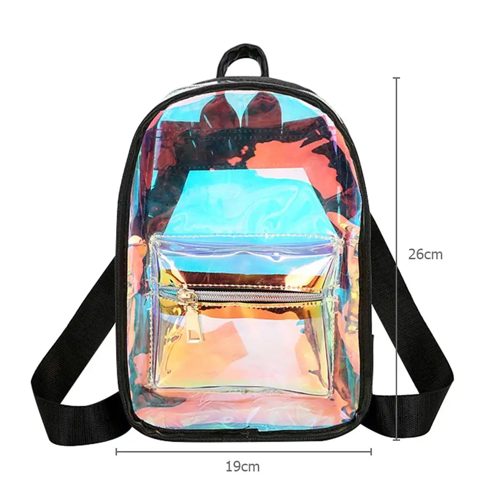 

Large Women Men Backpacks Fashion Travel PU Leather Laser Shoulder Rucksacks for School Teenage Students Shoulder Bag