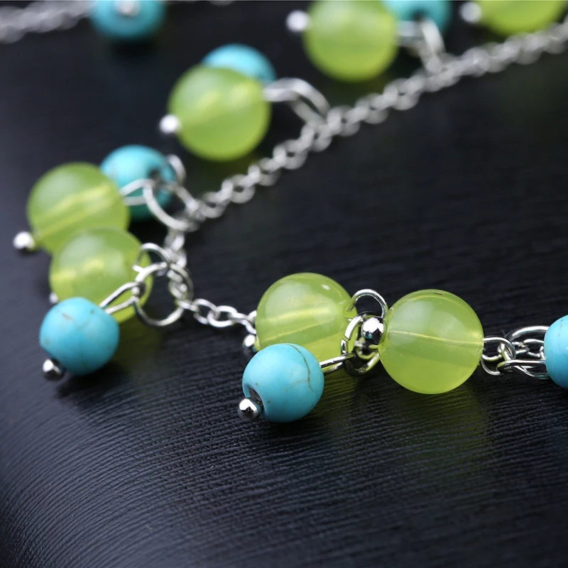 Женский браслет на ногу летняя бижутерия в богемном стиле с искусственной