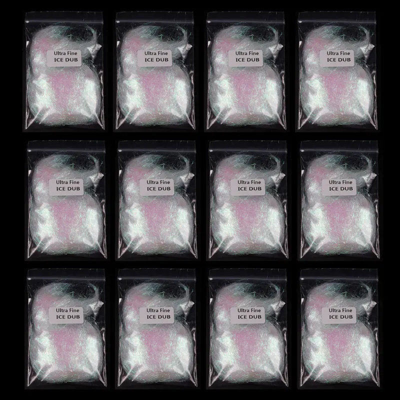 12 bags Pearl Bimoo 12 мешков X 2 г/мешок жемчужно-белый ультра тонкий лед Dub мух Связывание Dubbing материал для Nymph Scud креветки стример мух - Цвет: 12 bags Pearl