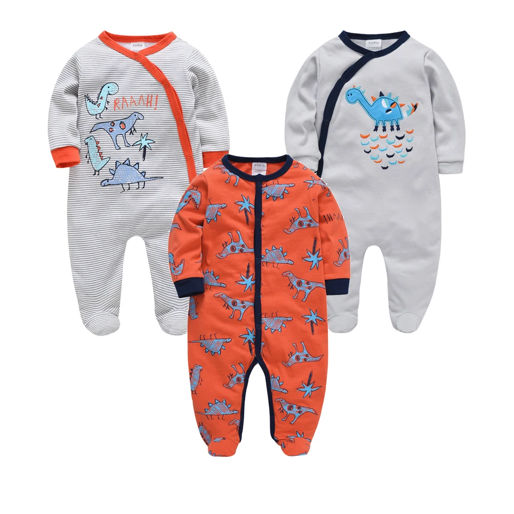 

Honezone 3 Pcs/lot Cotton Baby Boy Clothes Cute Bear Printed Newborn Jumpsuit One Piece bebe Clothing Infant Girl Pajamas