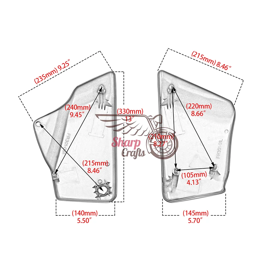 Аксессуары для мотоциклов боковые крышки аккумулятора из АБС-пластика защитная