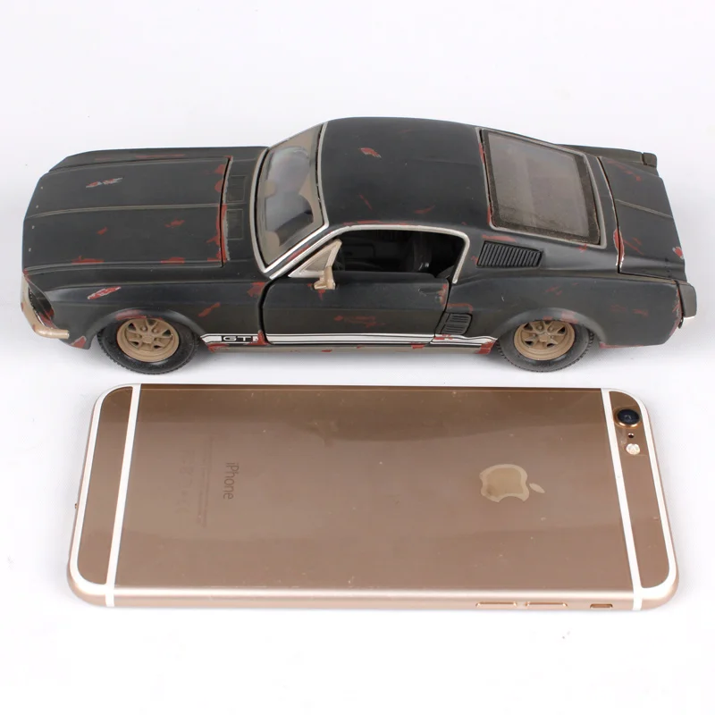1:24 1967 FORD Mustang GT литой модельный автомобиль игрушка, Коллекционная модель автомобиля