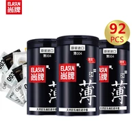 elasun condoms for men ultra thin 92 pcs extra lubricated natural latex rubber penis sleeve jar condom sex toys intimate shop