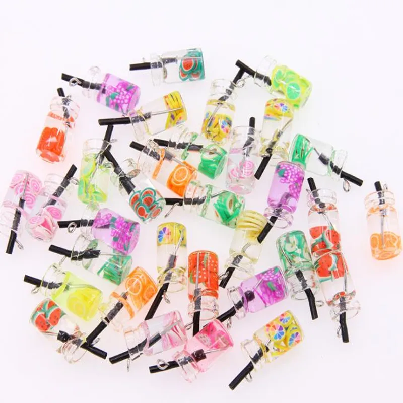 

Подвески фруктовый Апельсин Яблоко клубника лимонный сок кулон поделки Изготовление ювелирных изделий ручной работы DIY для сережек ожерел...