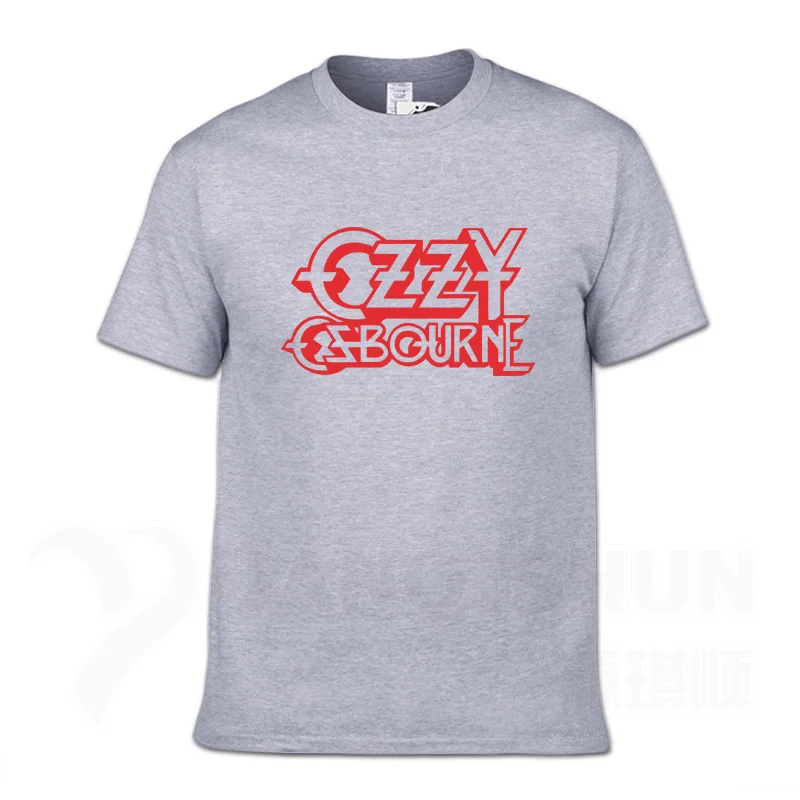 Gray 2 Новинка, Ozzy osborn, летние футболки, 16 цветов, мужские брендовые хип-хоп футболки с коротким рукавом, на заказ, с принтом Ozzy, панк-рок, футболки, Топ - Цвет: Gray 2