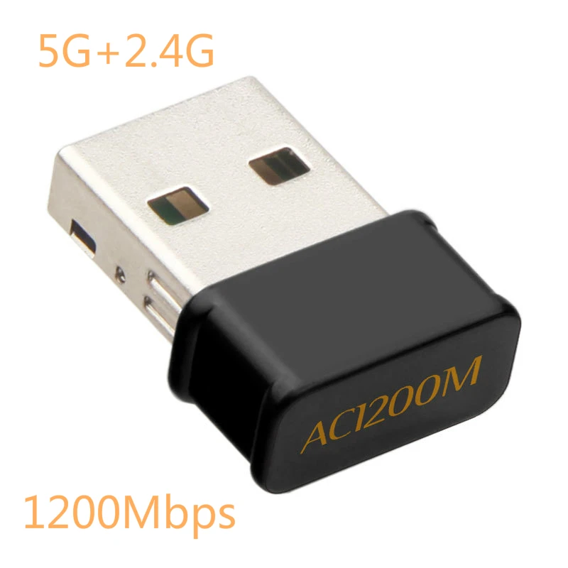

1200Mbps 2.4G 5G Dual Band Wireless Network Lan Card Adapter 802.11AC Mini USB WIFI WI-FI Dongle for WindowsXP/Vista/7/8/10 Mac