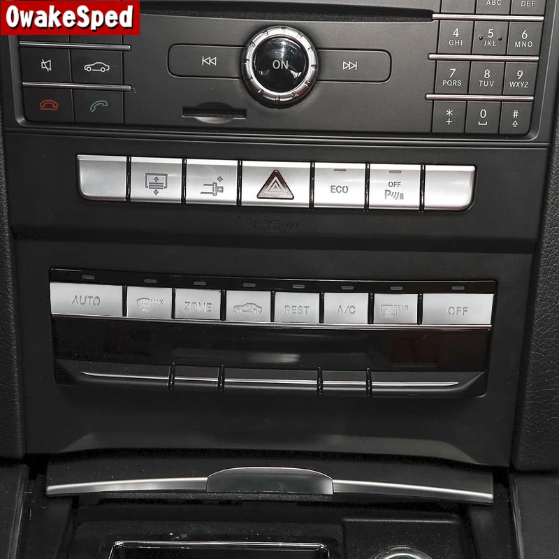 Botones de aire acondicionado Central para coche, decoración de lentejuelas, embellecedor para Mercedes Benz W212 C207 E Class Coupe 2009-2015