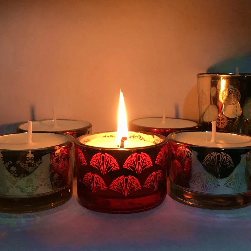 Ароматизированная подсвечник соевый восковая чашка с покрытием без воска