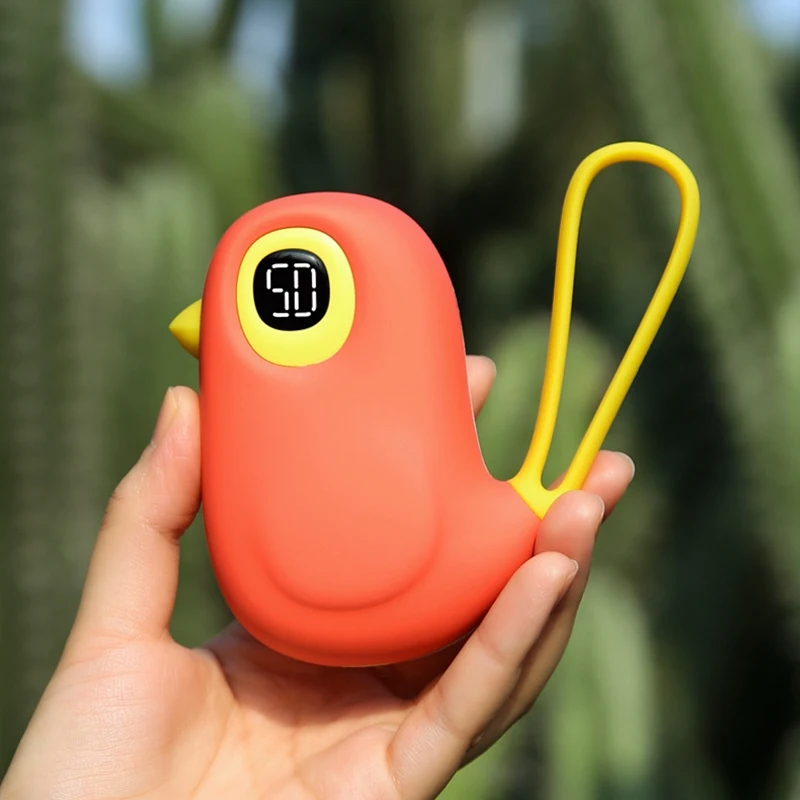 

Power Bank 5000MAh Rechargeable Bird Hand Warmer with Temperature Display Portable Charger Powerbank