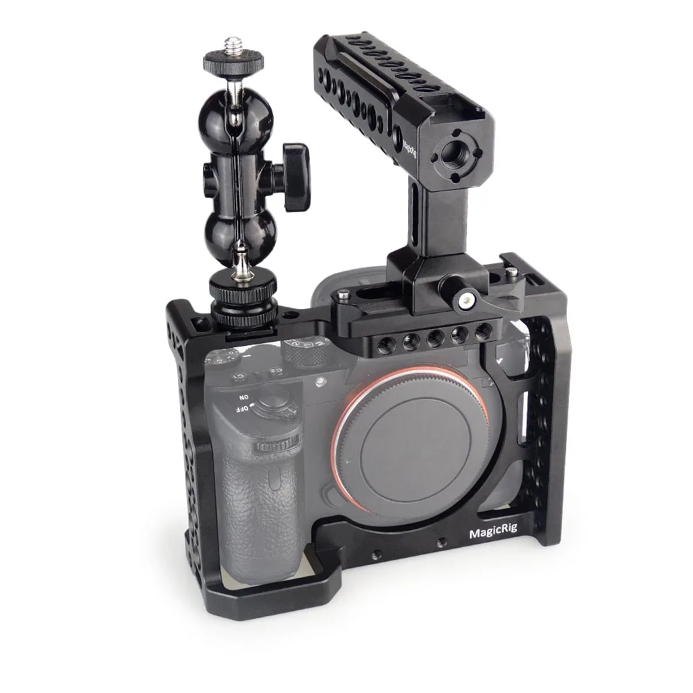 MAGICRIG DSLR камера клетка с ручкой NATO и шаровой головкой для sony A7II/A7III/A7SII/A7M3/A7RII/A7RIII камера комплект расширения