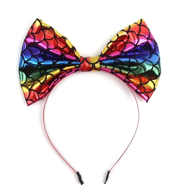 

1PCS Sequined Bow Hair With Fish Scales Hair Bow Characters For Children's Accessories Hair Girls Hair Accessories Party