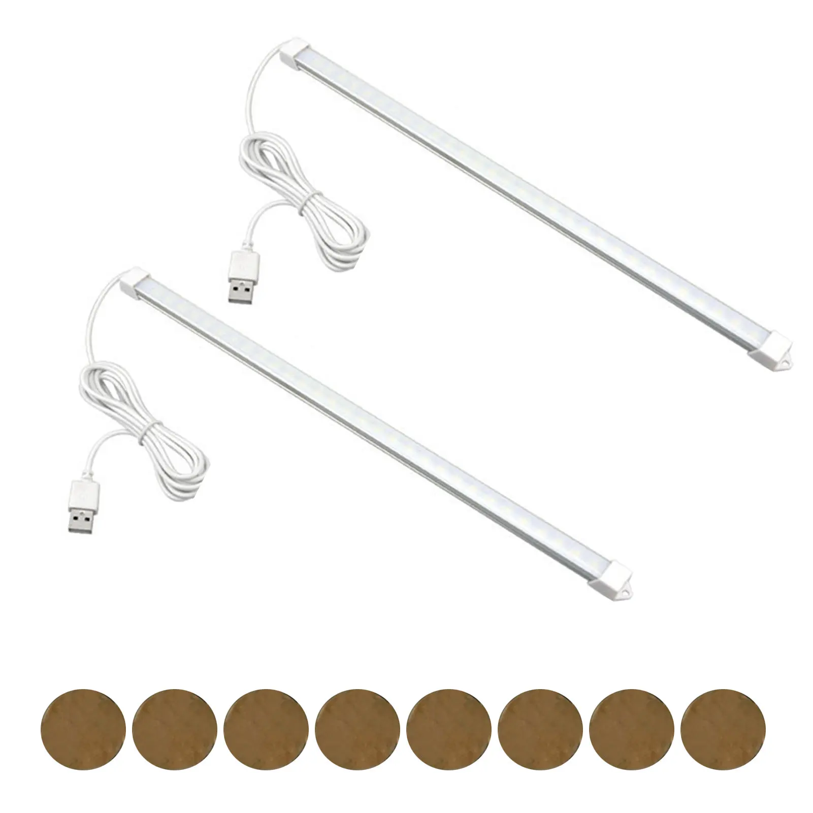 

2pcs 3 Modes Wardrobe Desk Lamp Easy Install Home Adjustable Optical LED Bar Light Eye Care Bookshelf Dormitory USB Port Kitchen