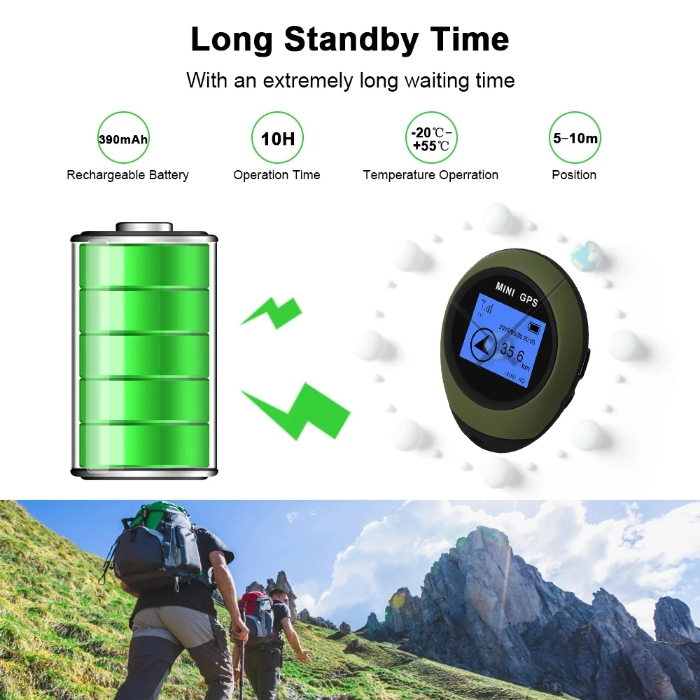 

Mini GPS Tracker Device Portable Handheld GPS Locator Navigation Compass Fitness Tracker Smart Activity Trackers For Outdoor