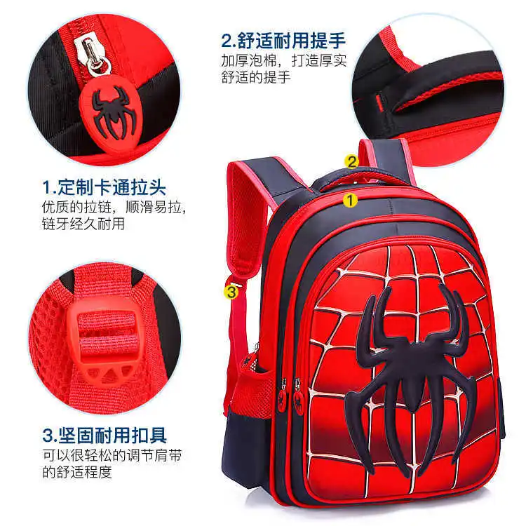 Сумка для начальной школы Disney детский портфель с рисунком Человека-паука